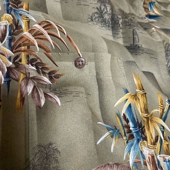 Pierre Cardin Mens L Hawaiian Shirt - Picture 3 of 8